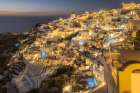 Santorini Twilight, Greece Art Print